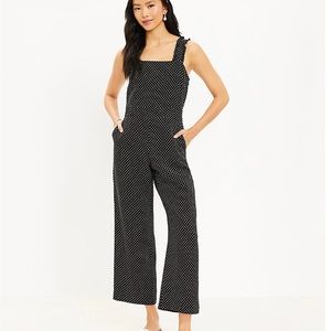 LOFT Dotted Ruffle Strap
Square Neck Jumpsuit SIze 2